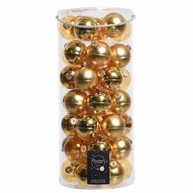 Набор стеклянных золотых шаров (49 шт)