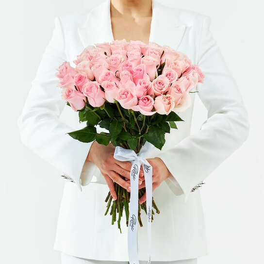 Букет из 51 розы "Pink Kenya"