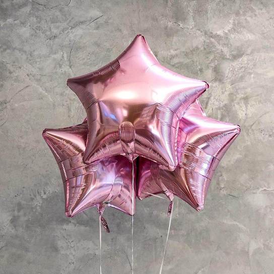 Набор шаров "Розовые звезды" 3 шт