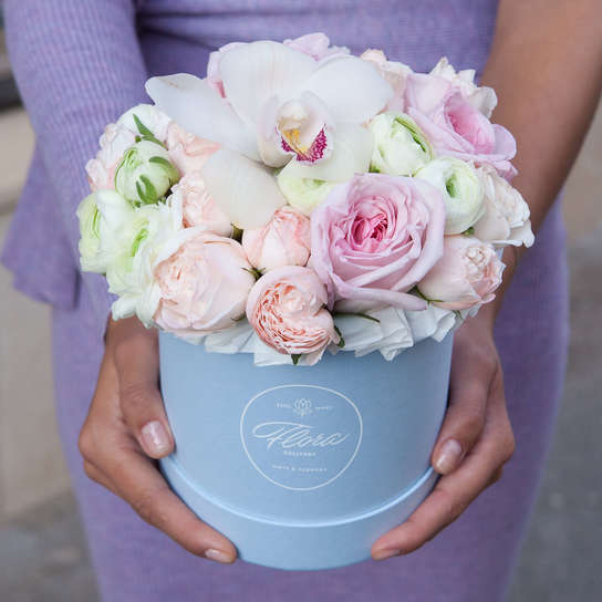 Шляпная коробка Demi "Melissa" BLUE