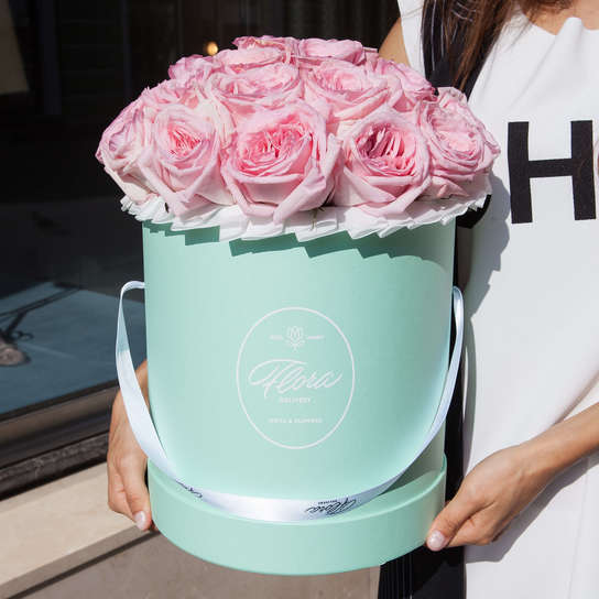 Шляпная коробка Grand "Розы Pink O'Hara" GREEN