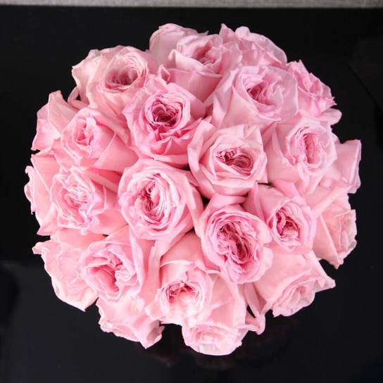 Букет из 25 роз "Pink O'Hara" в вазе