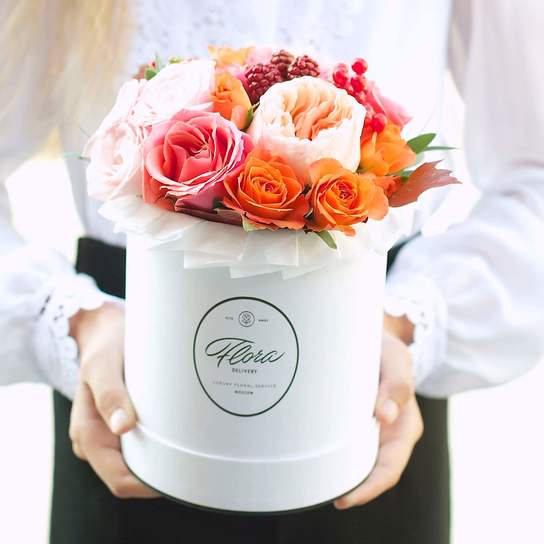 Шляпная коробка Demi "Monica" WHITE