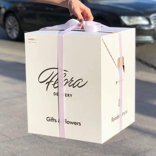 Шляпная коробка Demi "Розы Red Lace" PINK Фото 7