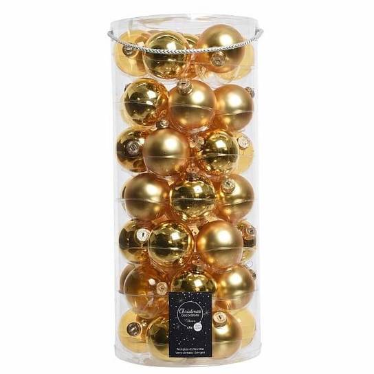 Набор стеклянных золотых шаров (49 шт)