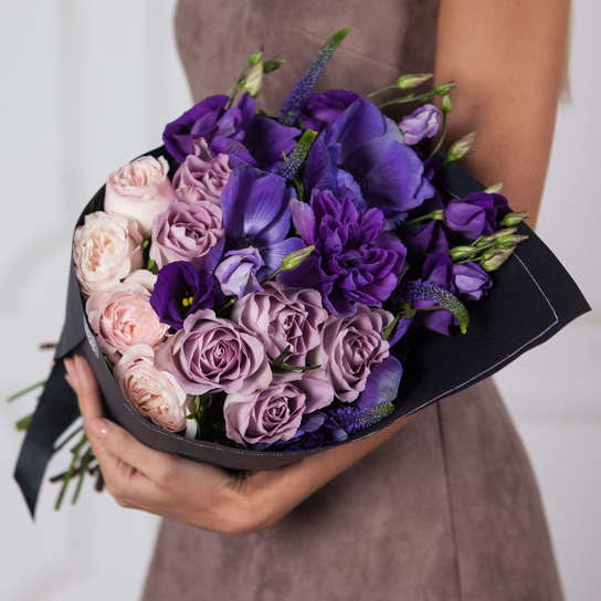 Букет в крафте "Purple galaxy" BLVCK Фото 2