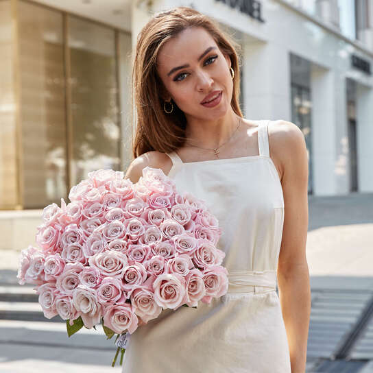 Букет из 51 розы "Sweet Escimo"