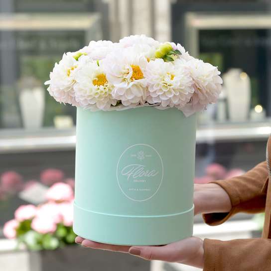 Георгины в шляпной коробке Petit GREEN Фото 2