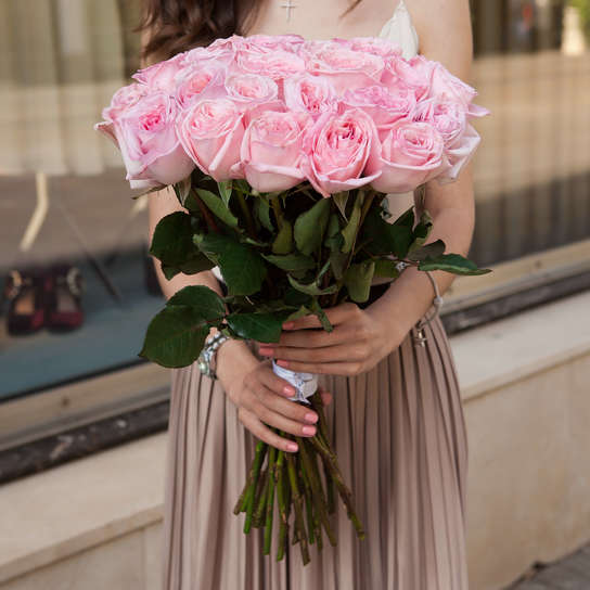 Букет из 25 роз "Pink O'Hara"