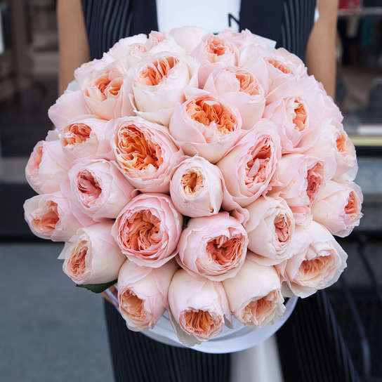 Шляпная коробка Grand "Розы Juliet" WHITE