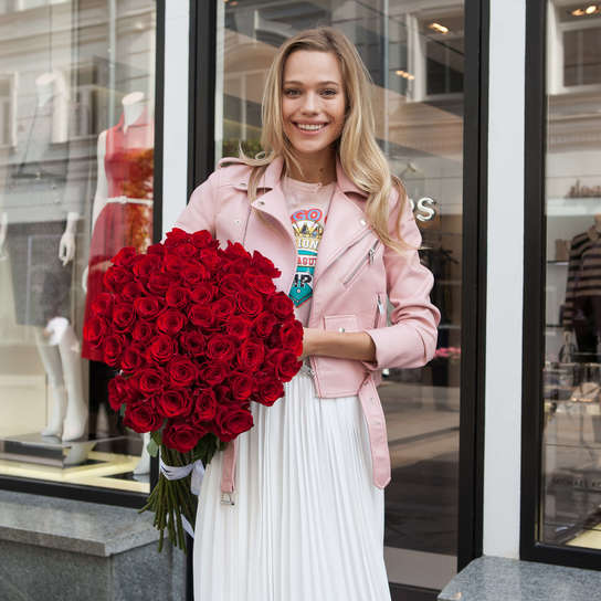 Букет из 51 розы "Freedom" 80 см