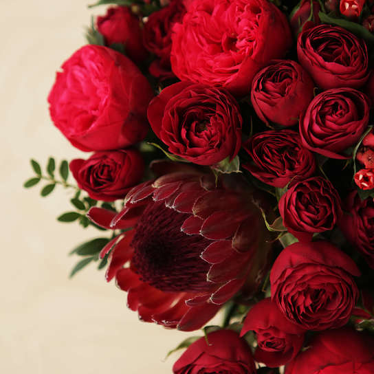 Букет "Red Velvet" в вазе Фото 4