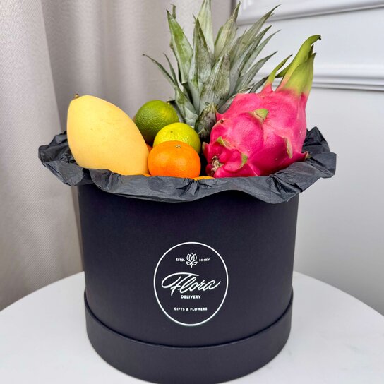 Фруктовый набор в шляпной коробке Mini Grand BLACK