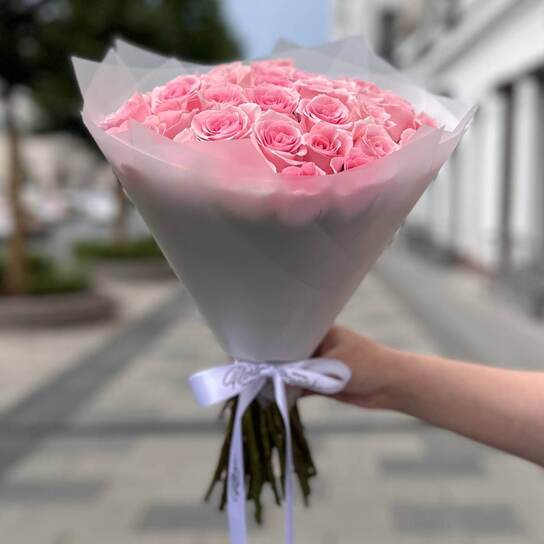 Букет из 35 роз "Pink Kenya"