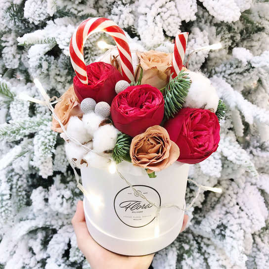 Шляпная коробка Petit "Christmas" WHITE