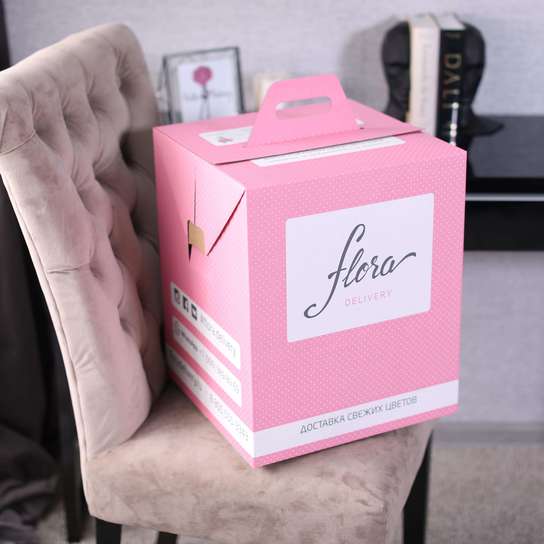 Шляпная коробка Grand "Розы Pink O'Hara" BLVCK