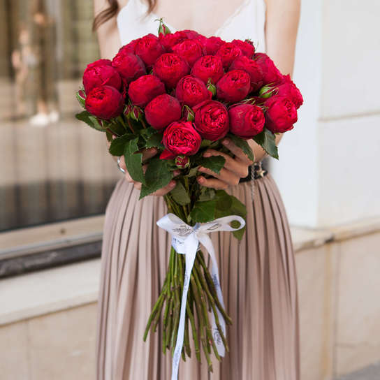 Букет из 35 роз "Red Piano"