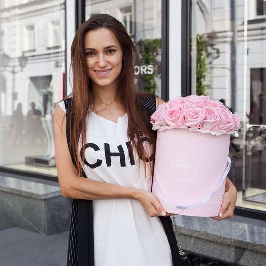 Шляпная коробка Grand "Розы Pink O'Hara" PINK