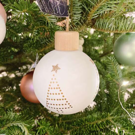 Набор матовых шаров с орнаментом (3 шт)