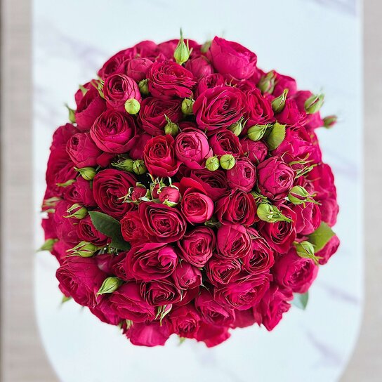 Букет из 21 кустовой розы "Red Lace" Фото 3