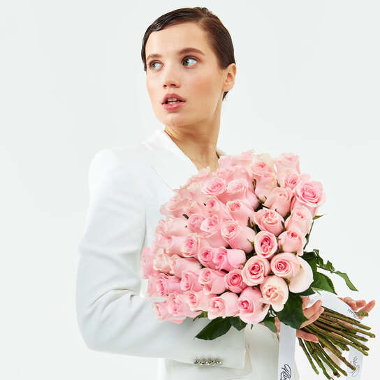 Букет из 51 розы "Pink Kenya"
